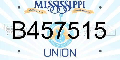 B457515 Mississippi License Plate