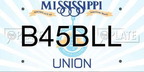B45BLL Mississippi License Plate