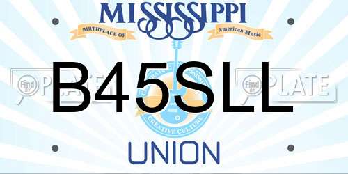 B45SLL Mississippi License Plate