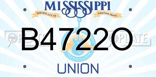 B4722O Mississippi License Plate