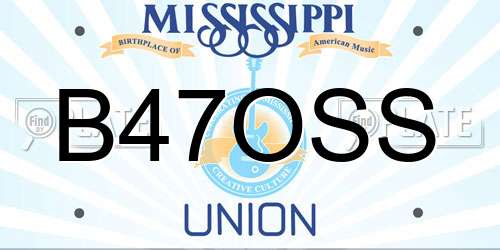 B47OSS Mississippi License Plate