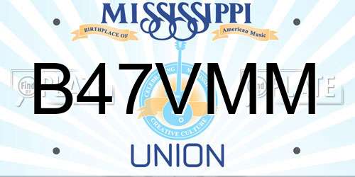 B47VMM Mississippi License Plate