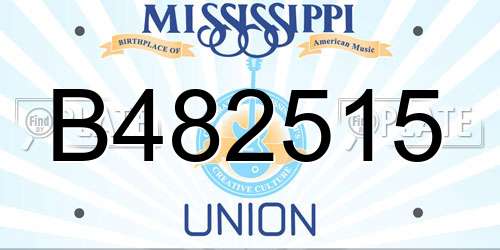 B482515 Mississippi License Plate