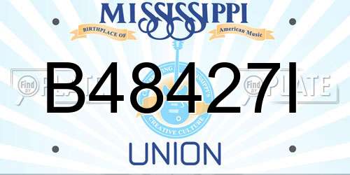 B48427I Mississippi License Plate