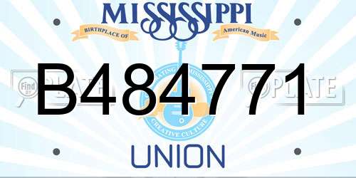 B484771 Mississippi License Plate