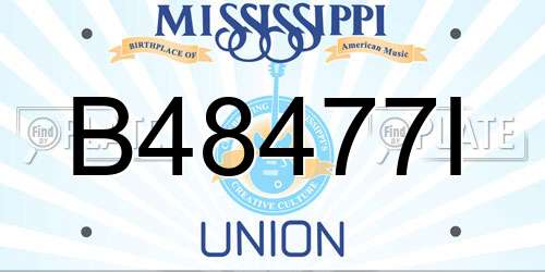 B48477I Mississippi License Plate