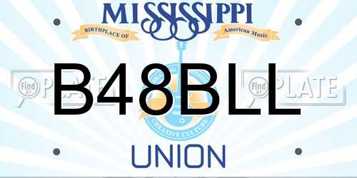 B48BLL Mississippi License Plate