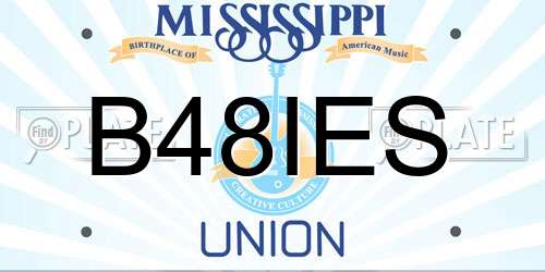 B48IES Mississippi License Plate