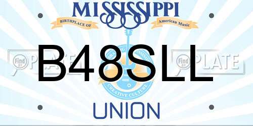 B48SLL Mississippi License Plate