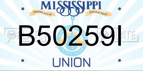 B50259I Mississippi License Plate