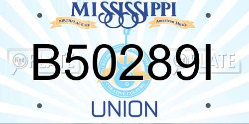 B50289I Mississippi License Plate