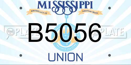 B5056 Mississippi License Plate