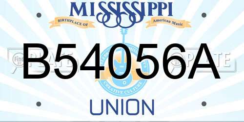 B54056A Mississippi License Plate