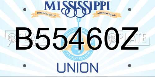 B55460Z Mississippi License Plate