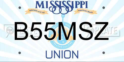 B55MSZ Mississippi License Plate