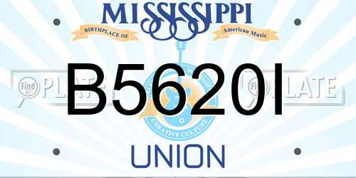 B5620I Mississippi License Plate