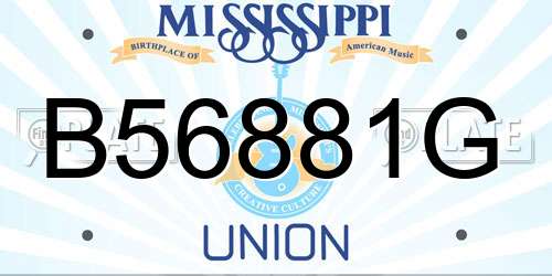 B56881G Mississippi License Plate