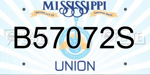 B57072S Mississippi License Plate