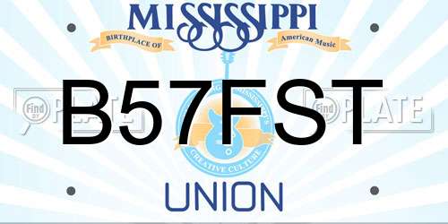B57FST Mississippi License Plate