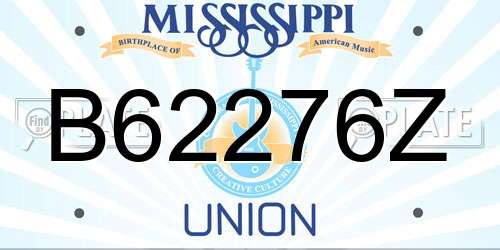 B62276Z Mississippi License Plate