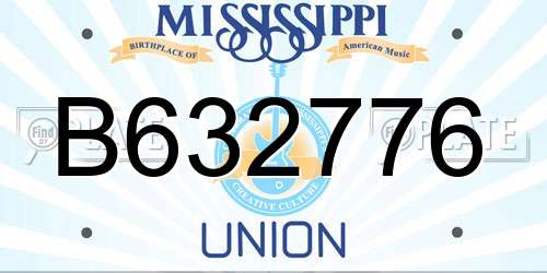 B632776 Mississippi License Plate