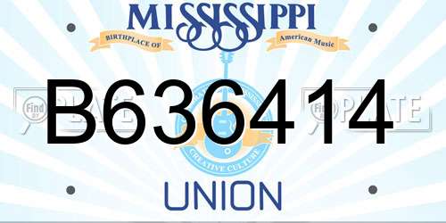 B636414 Mississippi License Plate