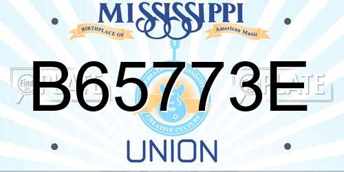 B65773E Mississippi License Plate
