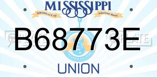 B68773E Mississippi License Plate