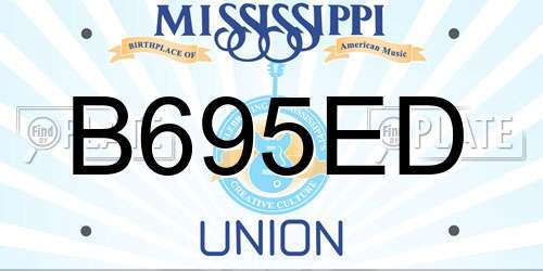 B695ED Mississippi License Plate