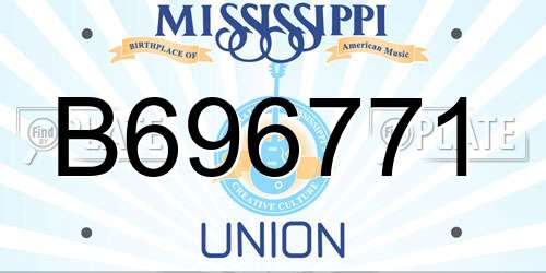 B696771 Mississippi License Plate