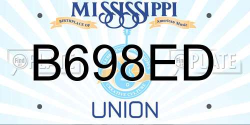 B698ED Mississippi License Plate