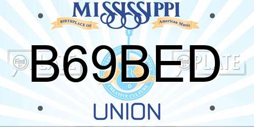 B69BED Mississippi License Plate