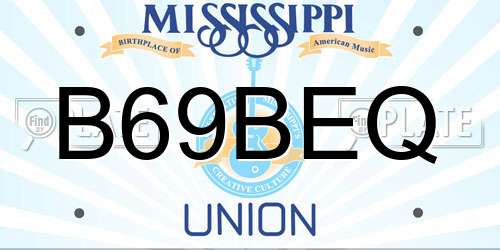 B69BEQ Mississippi License Plate
