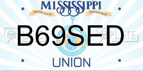 B69SED Mississippi License Plate