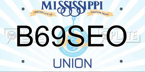 B69SEO Mississippi License Plate