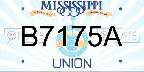 B7175A Mississippi License Plate
