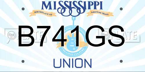 B741GS Mississippi License Plate