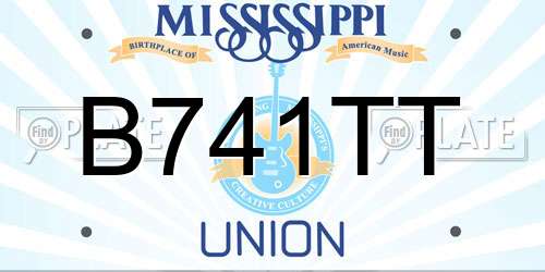 B741TT Mississippi License Plate