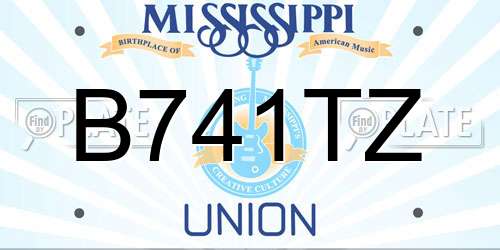 B741TZ Mississippi License Plate