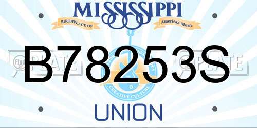 B78253S Mississippi License Plate