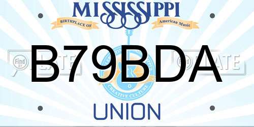 B79BDA Mississippi License Plate