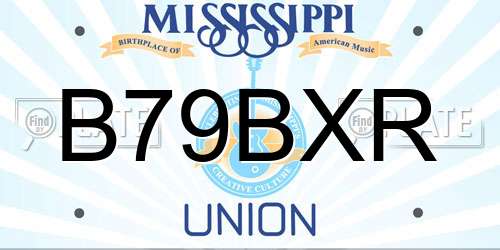 B79BXR Mississippi License Plate