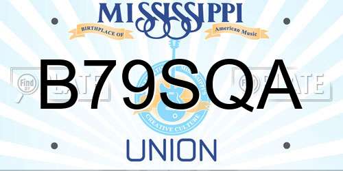 B79SQA Mississippi License Plate