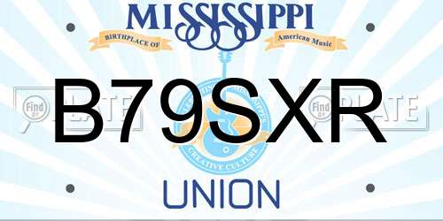 B79SXR Mississippi License Plate