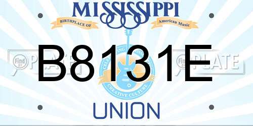 B8131E Mississippi License Plate