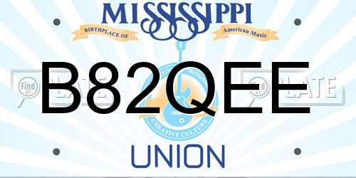 B82QEE Mississippi License Plate