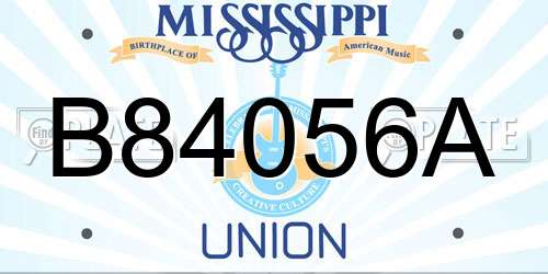 B84056A Mississippi License Plate