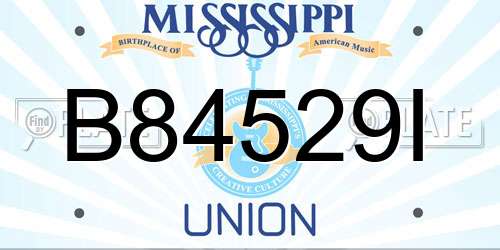 B84529I Mississippi License Plate