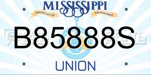 B85888S Mississippi License Plate
