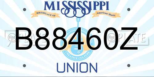 B88460Z Mississippi License Plate